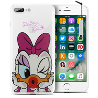 Apple iPhone 7 Plus 5.5" (non compatible iPhone 7 4.7''): Coque Housse silicone TPU Transparente Ultra-Fine Dessin animé jolie + mini Stylet - Daisy Duck