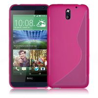 HTC Desire 610: Accessoire Housse Etui Pochette Coque S silicone gel - ROSE