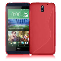 HTC Desire 610: Accessoire Housse Etui Pochette Coque S silicone gel - ROUGE