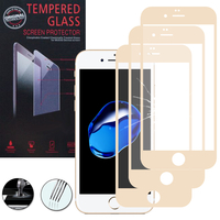 Apple iPhone 7 4.7" (non compatible iPhone 7 Plus 5.5''): Lot / Pack de 3 Films de protection d'écran Verre Trempé