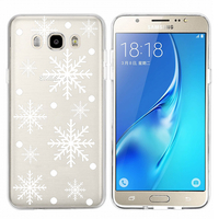 Samsung Galaxy J5 (2016) J510FN/ J510F/ J510G/ J510Y/ J510M/ J5 Duos (2016) (non compatible Galaxy J5 (2015)): Coque Housse silicone TPU Transparente Ultra-Fine Dessin animé jolie - Neige
