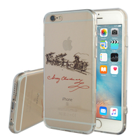 Apple iPhone 6/ 6s: Coque Housse silicone TPU Transparente Ultra-Fine Dessin animé jolie - Reveillon de Noel