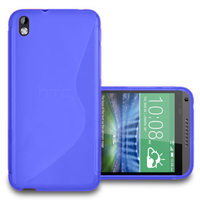 HTC Desire 816/ 816G Dual Sim: Accessoire Housse Etui Pochette Coque S silicone gel - BLEU