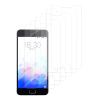 Meizu M3: Lot / Pack de 6x Films de protection d'écran clear transparent