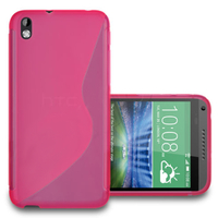 HTC Desire 816/ 816G Dual Sim: Accessoire Housse Etui Pochette Coque S silicone gel - ROSE