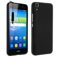 Huawei Y6 5.0"/ Honor 4A: Accessoire Housse Etui Pochette Coque silicone gel + mini Stylet - NOIR