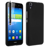 Huawei Y6 5.0"/ Honor 4A: Accessoire Housse Etui Pochette Coque silicone gel + Stylet - NOIR
