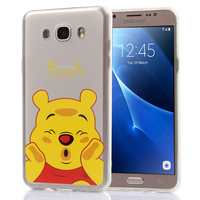 Samsung Galaxy J7 (2016) J710F/ Duos/ J710FN/ J710M/ J710H (non compatible Galaxy J7 (2015)): Coque Housse silicone TPU Transparente Ultra-Fine Dessin animé jolie - Winnie the Pooh
