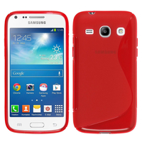 Samsung Galaxy Core Plus G3500/ Trend 3 G3502: Accessoire Housse Etui Pochette Coque S silicone gel - ROUGE