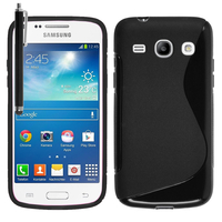 Samsung Galaxy Core Plus G3500/ Trend 3 G3502: Accessoire Housse Etui Pochette Coque S silicone gel + Stylet - NOIR