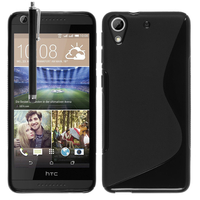 HTC Desire 626/ 626s/ 626G/ 626G+/ 626 (USA): Accessoire Housse Etui Pochette Coque S silicone gel + Stylet - NOIR