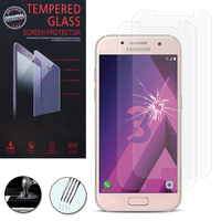 Samsung Galaxy A3 (2017) 4.7" A320F/FL A320Y/ A3 (2017) Duos (non compatible Version 2014/ 2015/ 2016): Lot / Pack de 2 Films de protection d'écran Verre Trempé