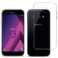 Samsung Galaxy A3 (2017) 4.7" A320F/FL A320Y/ A3 (2017) Duos (non compatible Version 2014/ 2015/ 2016): Accessoire Housse Etui Coque gel UltraSlim et Ajustement parfait - TRANSPARENT