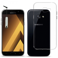 Samsung Galaxy A5 (2017) 5.2" A520F/ A5 (2017) Duos (non compatible Version 2014/ 2015/ 2016): Accessoire Housse Etui Coque gel UltraSlim et Ajustement parfait + mini Stylet - TRANSPARENT