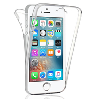 Apple iPhone 5/ 5S/ SE: Coque Housse Silicone Gel TRANSPARENTE ultra mince 360° protection intégrale Avant et Arrière - TRANSPARENT
