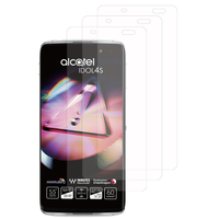 Alcatel Idol 4S 4G 5.5" (non compatible Alcatel Idol 4 5.2"): Lot / Pack de 3x Films de protection d'écran clear transparent