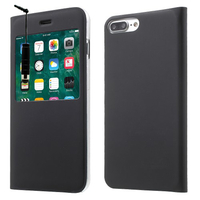 Apple iPhone 7 Plus 5.5" (non compatible iPhone 7 4.7''): Etui View Case Flip Folio Leather cover + mini Stylet - NOIR