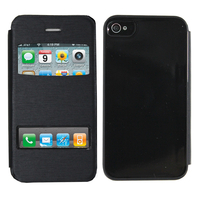 Apple iPhone 4/ 4S/ 4G: Accessoire Coque Etui Housse Pochette Plastique View Case - NOIR