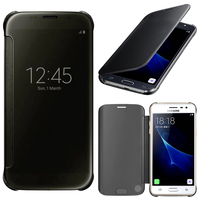 Samsung Galaxy J3 Pro: Coque Silicone gel rigide Livre rabat - NOIR