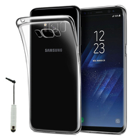 Samsung Galaxy S8+/ Galaxy S8 Plus 6.2" (non compatible Galaxy S8 5.8"): Accessoire Housse Etui Coque gel UltraSlim et Ajustement parfait + mini Stylet - TRANSPARENT