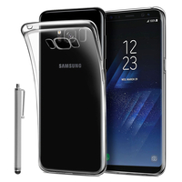 Samsung Galaxy S8+/ Galaxy S8 Plus 6.2" (non compatible Galaxy S8 5.8"): Accessoire Housse Etui Coque gel UltraSlim et Ajustement parfait + Stylet - TRANSPARENT