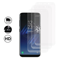 Samsung Galaxy S8 5.8" (non compatible Galaxy S8 Plus 6.2"): Lot/ Pack de 3 Films en Verre Trempé Bord Incurvé Resistant