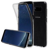 Samsung Galaxy S8 5.8" (non compatible Galaxy S8 Plus 6.2"): Coque Housse Silicone Gel TRANSPARENTE ultra mince 360° protection intégrale Avant et Arrière - TRANSPARENT