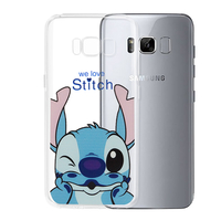 Samsung Galaxy S8+/ Galaxy S8 Plus 6.2" (non compatible Galaxy S8 5.8"): Coque Housse silicone TPU Transparente Ultra-Fine Dessin animé jolie - Stitch