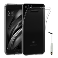 Xiaomi Mi 6 5.15": Accessoire Housse Etui Coque gel UltraSlim et Ajustement parfait + mini Stylet - TRANSPARENT