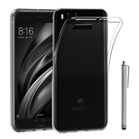 Xiaomi Mi 6 5.15": Accessoire Housse Etui Coque gel UltraSlim et Ajustement parfait + Stylet - TRANSPARENT