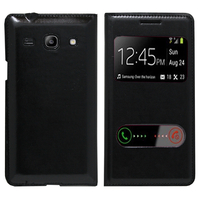 Samsung Galaxy Core Plus G3500/ Trend 3 G3502: Accessoire Coque Etui Housse Pochette Plastique View Case - NOIR