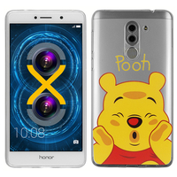 Huawei Honor 6X 5.5"/ 6X Pro/ GR5 2017/ Mate 9 Lite: Coque Housse silicone TPU Transparente Ultra-Fine Dessin animé jolie - Winnie the Pooh