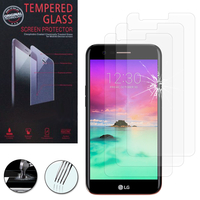 LG K10 (2017) 5.3"/ LG X400/ LG M250N: Lot / Pack de 3 Films de protection d'écran Verre Trempé