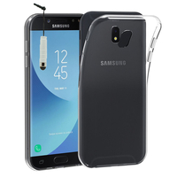 Samsung Galaxy J5 (2017) SM-J750F/DS/ J5 (2017) Duos J530F/DS: Accessoire Housse Etui Coque gel UltraSlim et Ajustement parfait + mini Stylet - TRANSPARENT