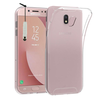 Samsung Galaxy J7 Pro 5.5": Accessoire Housse Etui Coque gel UltraSlim et Ajustement parfait + mini Stylet - TRANSPARENT