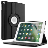 Apple iPad 9.7 2017: Accessoire Etui Housse Coque avec support Et Rotative Rotation 360° en cuir PU - NOIR