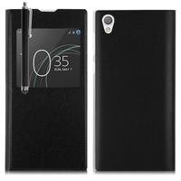 Sony Xperia L1 5.5": Etui View Case Flip Folio Leather cover + Stylet - NOIR