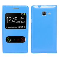 Samsung Galaxy Trend Lite S7390/ Galaxy Fresh Duos S7392: Accessoire Coque Etui Housse Pochette Plastique View Case - BLEU