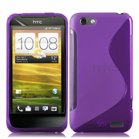 HTC One S/ Special Edition: Accessoire Housse Etui Pochette Coque Silicone Gel motif S Line - VIOLET