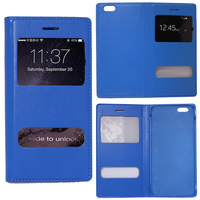 Apple iPhone 6/ 6s: Accessoire Coque Etui Housse Pochette Plastique View Case - BLEU