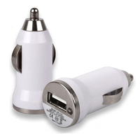 VCOMP® Adaptateur Allume cigare USB Entrée : 12 - 24V. Sortie : 5V, 1A. Couleur BLANC
