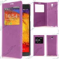 Samsung Galaxy Note 3 Neo / Lite Duos 3G LTE SM-N750 SM-N7505 SM-N7502: Accessoire Coque Etui Housse Pochette Plastique View Case - VIOLET
