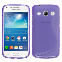 Samsung Galaxy Star 2 Plus/ Advance SM-G350E: Accessoire Housse Etui Pochette Coque Silicone Gel motif S Line - VIOLET