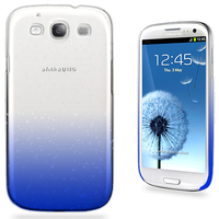 Samsung Galaxy S3 i9300/ i9305 Neo/ LTE 4G: Coque Silicone Antichoc Ultraslim motif de grains flottés - BLEU