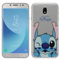 Samsung Galaxy J5 (2017) SM-J750F/DS/ J5 (2017) Duos J530F/DS: Coque Housse silicone TPU Transparente Ultra-Fine Dessin animé jolie - Stitch
