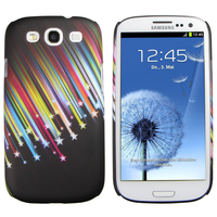 Samsung Galaxy S3 i9300/ i9305 Neo/ LTE 4G: Etui Housse Coque gel de couleur étoile filante - NOIR