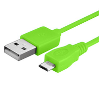 VCOMP® Câble de chargement et de données Micro-USB 2.0 1m de long - VERT