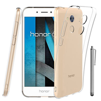 Huawei Honor 6A 5.0": Accessoire Housse Etui Coque gel UltraSlim et Ajustement parfait + Stylet - TRANSPARENT
