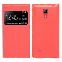 Samsung Galaxy S4 mini i9190/ S4 mini plus I9195I/ i9192/ i9195/ i9197: Accessoire Coque Etui Housse Pochette Plastique View Case - ROUGE