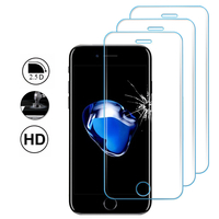 Apple iPhone 7 4.7" (non compatible iPhone 7 Plus 5.5''): Lot/ Pack de 3 Films en Verre Trempé Bord Incurvé Resistant